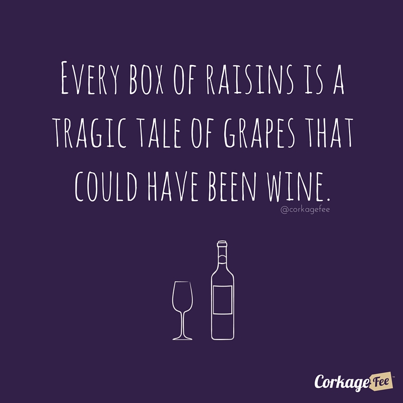 Raisins should be wine